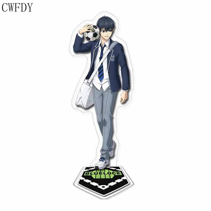 Mô hình Standee Anime BLUE LOCK Acrylic Stand Isagi Yoichi 2 mặt trong suốt Trang Trí để bàn 15cm