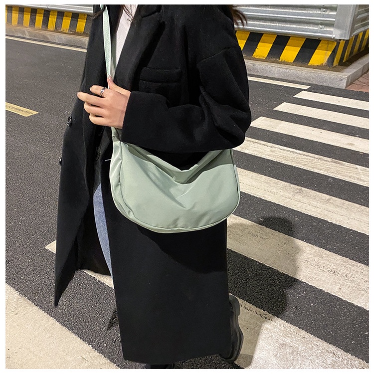 Deere Túi Đeo Chéo Vai Bằng Vải oxford Màu Trơn Sức Chứa Lớn Phong Cách Nhật Bản Đơn Giản Cho Nữ