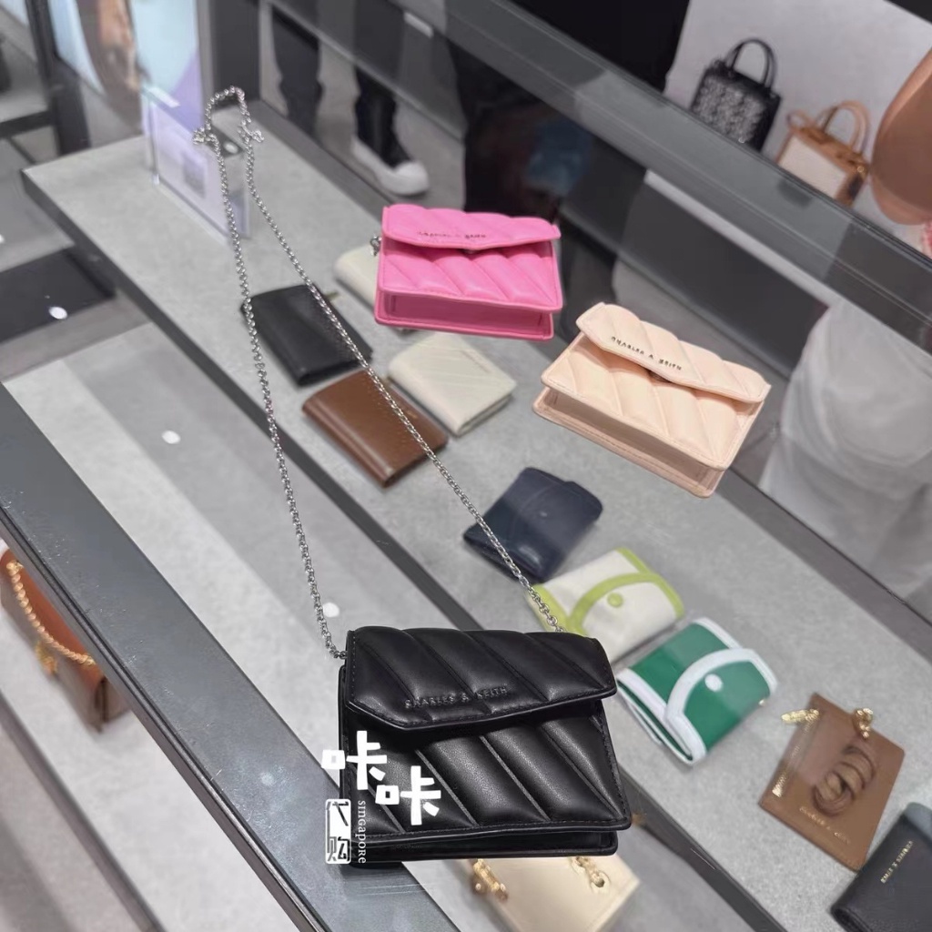 Ví Nữ cnk24 Dáng Ngắn Dạng Gập Phối Dây Xích Thời Trang 10681088