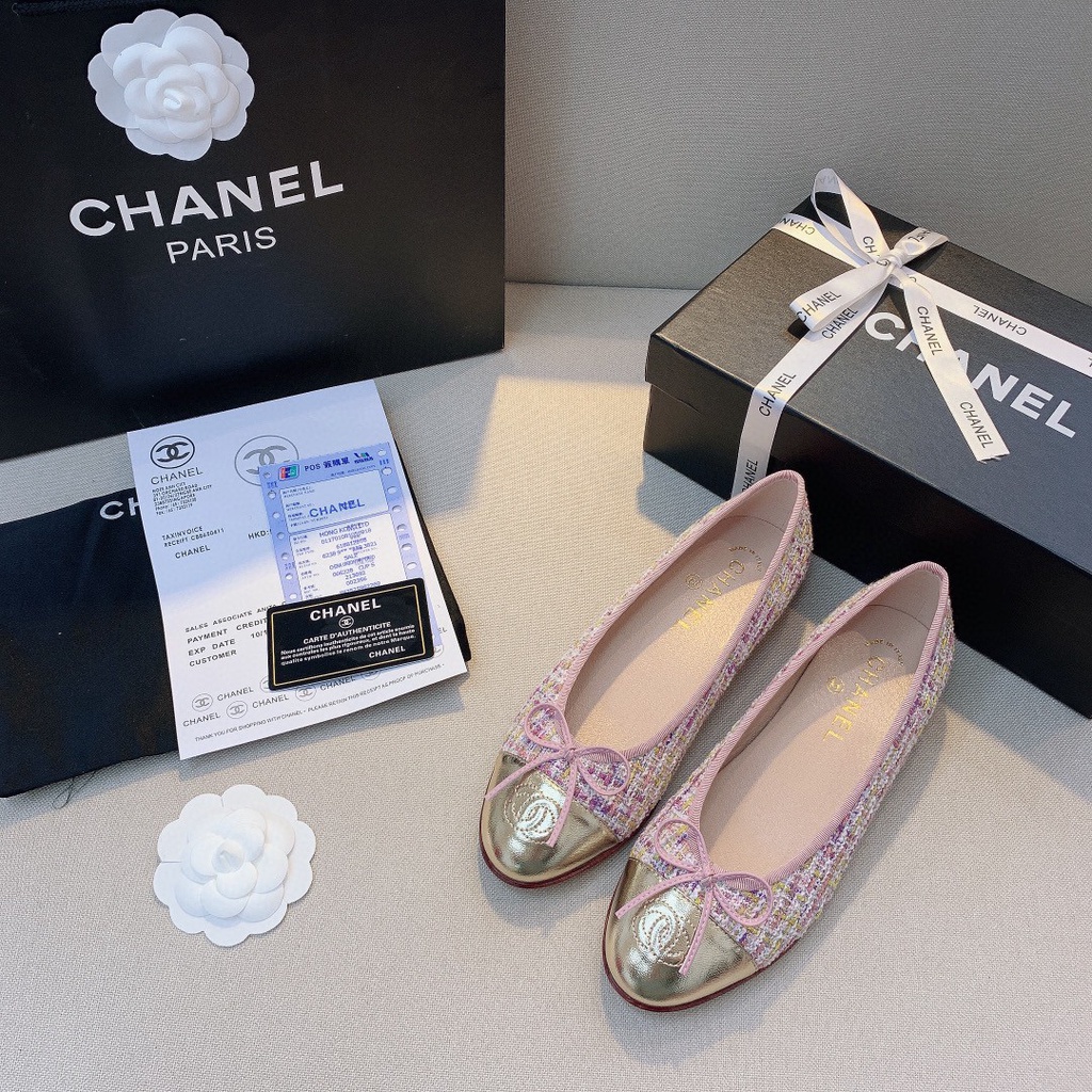 Giày Búp Bê Da Cừu Mũi Tròn Đính Nơ Cổ Điển Thời Trang Cho Nữ