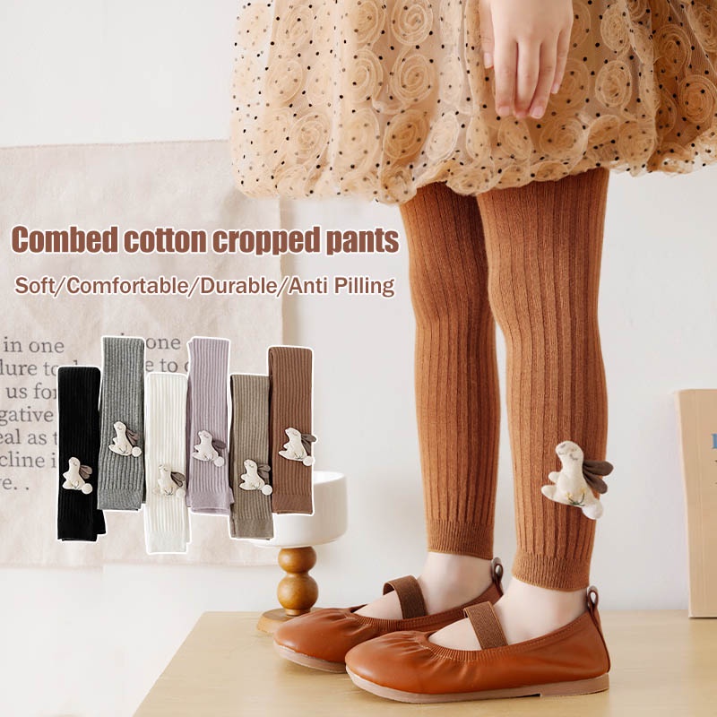 Bobora Vớ Giữ Ấm Màu Trơn Hình Thỏ Dễ Thương Cho Bé Gái