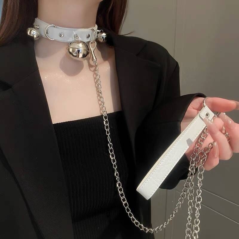 Pu Vòng Cổ choker Dây Da Đính Chuông Phong Cách gothic Quyến Rũ Cho Nữ