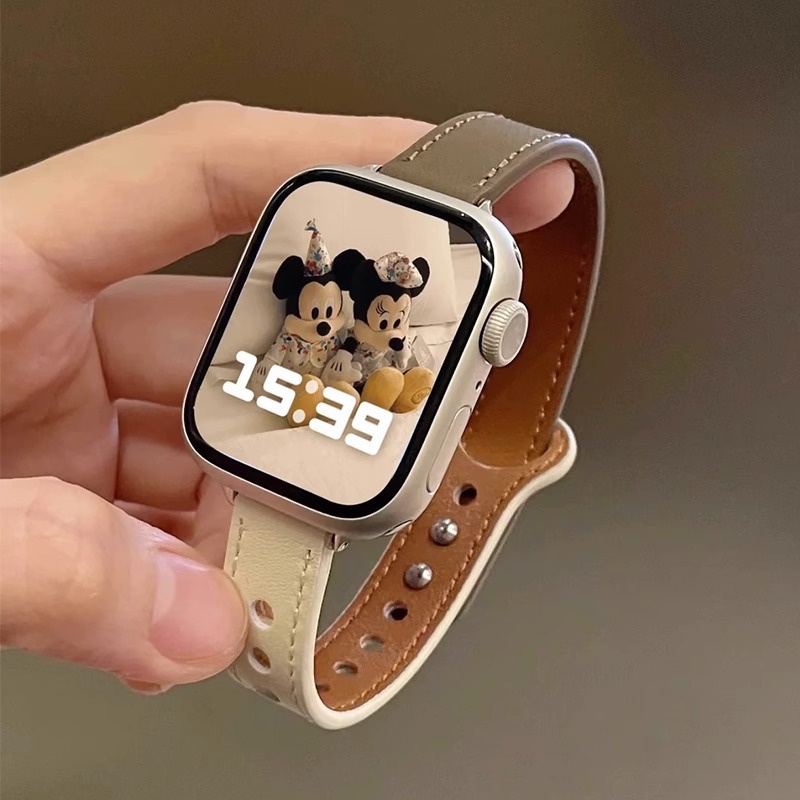 Dây Đeo Bằng Da Thật Cho iwatch band 41mm 40mm 38mm 45mm 44mm 42mm987654321
