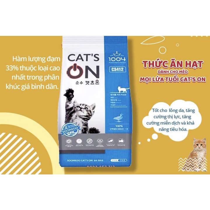 Thức Ăn Cho Mèo Cat's On - Túi1kg zip lẻ