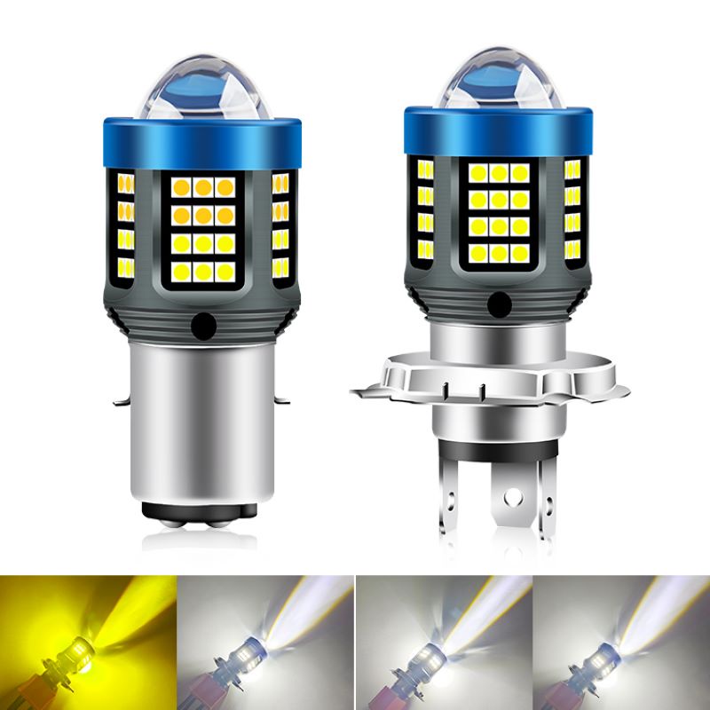 1 Đèn Pha led 12v-32v h4 ba20 3030smd Siêu Sáng Cho Xe Máy