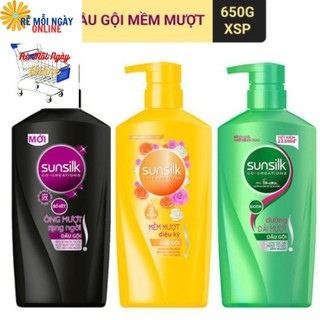 (Mới) Dầu Gội Sunsilk 650G- Óng Mượt Rạng Ngời