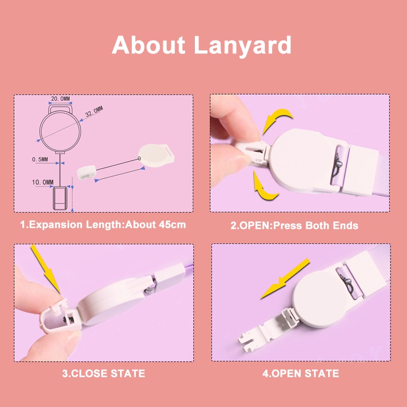 SANRIO Dễ Thương Ví Đựng Thẻ Hình kuromi Có Dây Đeo Thu Gọn Được Giá Đỡ