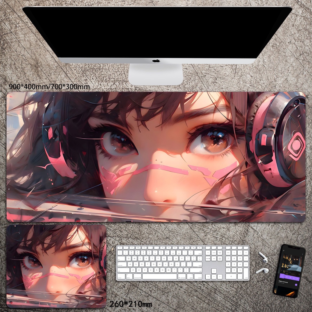 Tấm Lót Chuột Và Bàn Phím Cỡ Lớn In Hình Liên Minh Huyền Thoại jinx ali