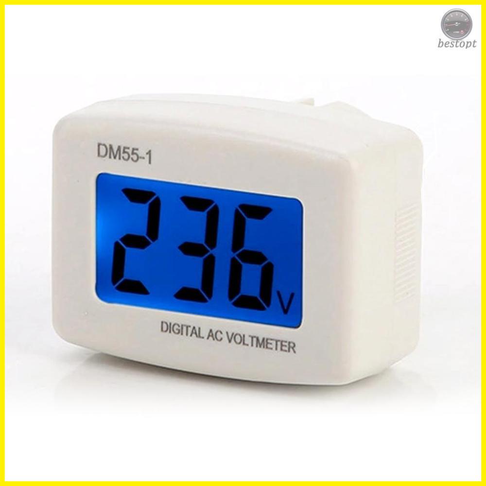 Reliable AC 80-300V LCD Digital Voltmeter Plug-Type Volt Gauge Meter - Electric Voltage Meter for Home and Office Use