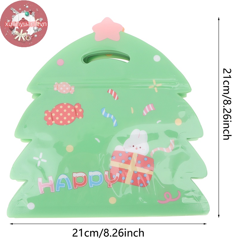 Set 9 Túi Đựng Bánh Kẹo / Sô Cô La / Bánh Quy Trang Trí Tiệc Giáng Sinh