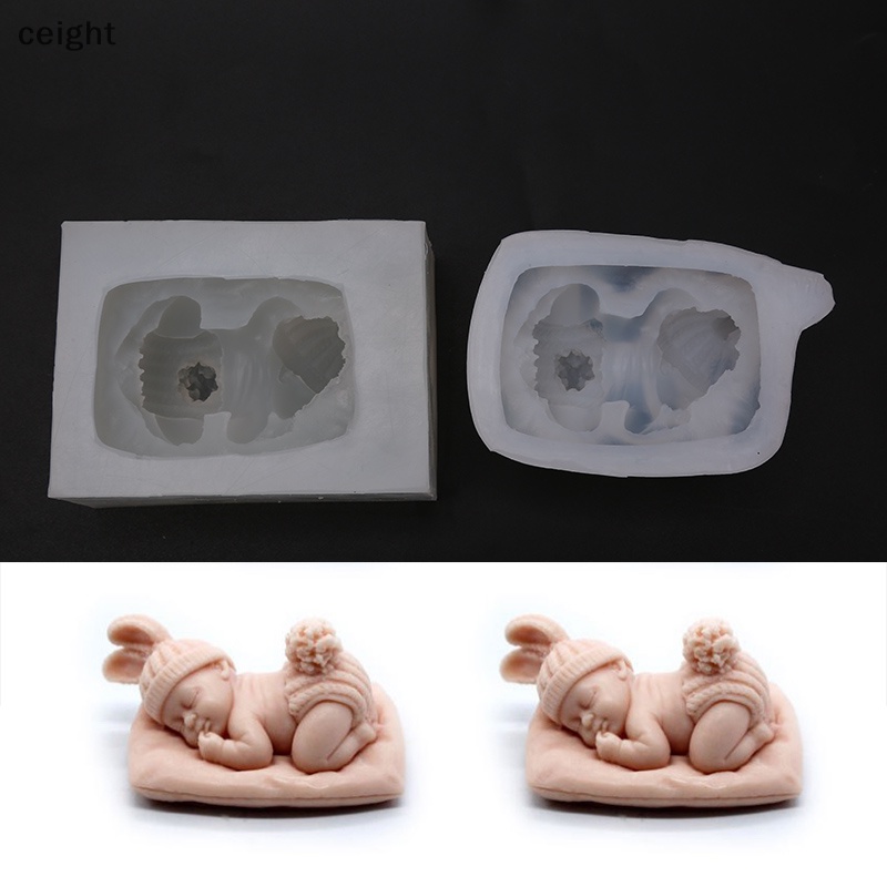Khuôn Silicon Làm Bánh Kẹo Hình Em Bé Đang Ngủ Dễ Thương vn