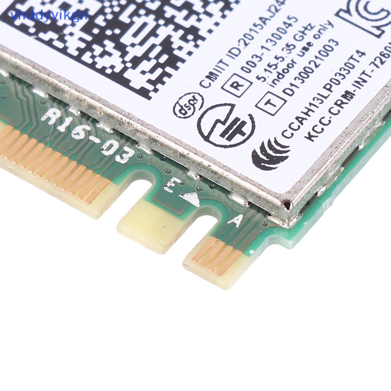 1 Thẻ Mạng wifi Không Dây vhdd 1200mbps 4.0 ngff ac Băng Tần Kép 2.4g 5g Cho laptop intel 7260 7260ngw vn