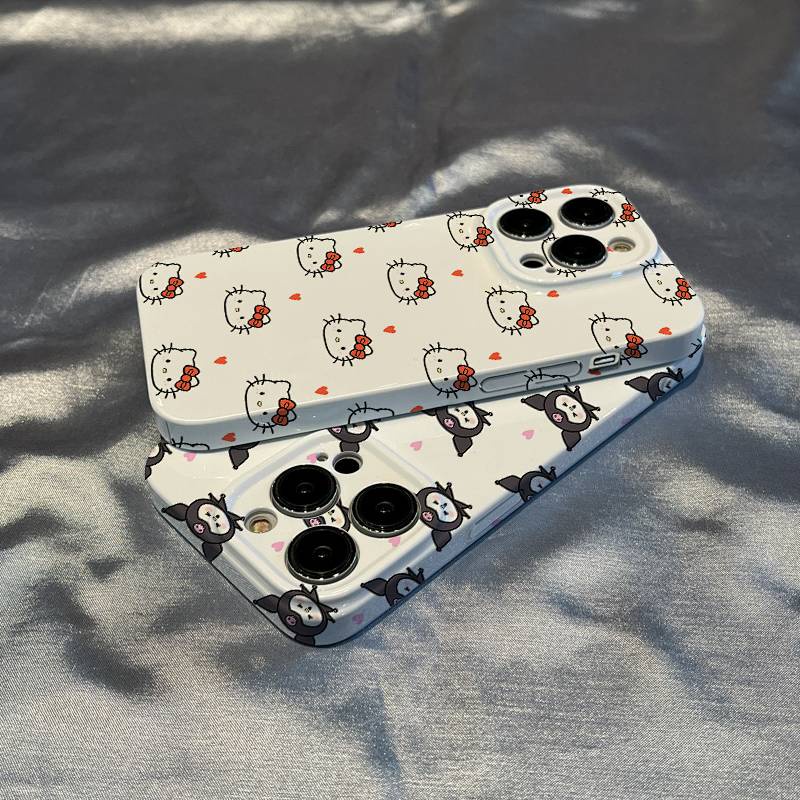 Feilin Original Love Hello Kitty Apple 13 Phone Case iPhone 11 Pa Dog 14promax All-Inclusive 12 Hard 74cq