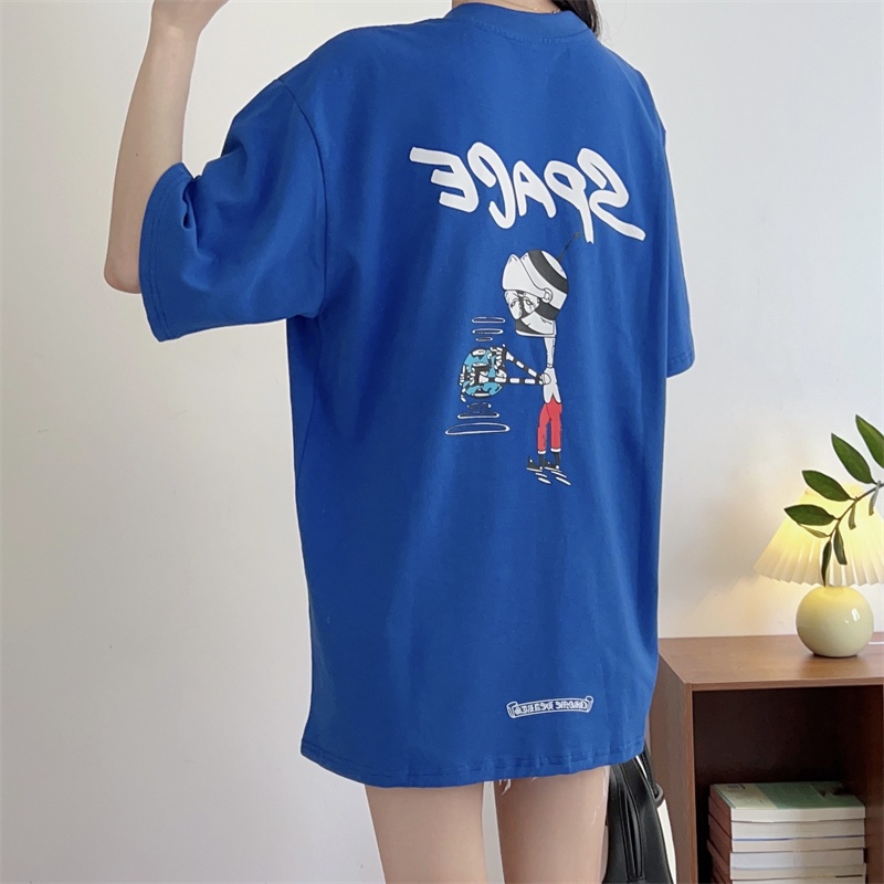 Áo Thun Tay Ngắn Cổ Tròn In Chữ c666h Thời Trang Dành Cho Nam Và Nữ