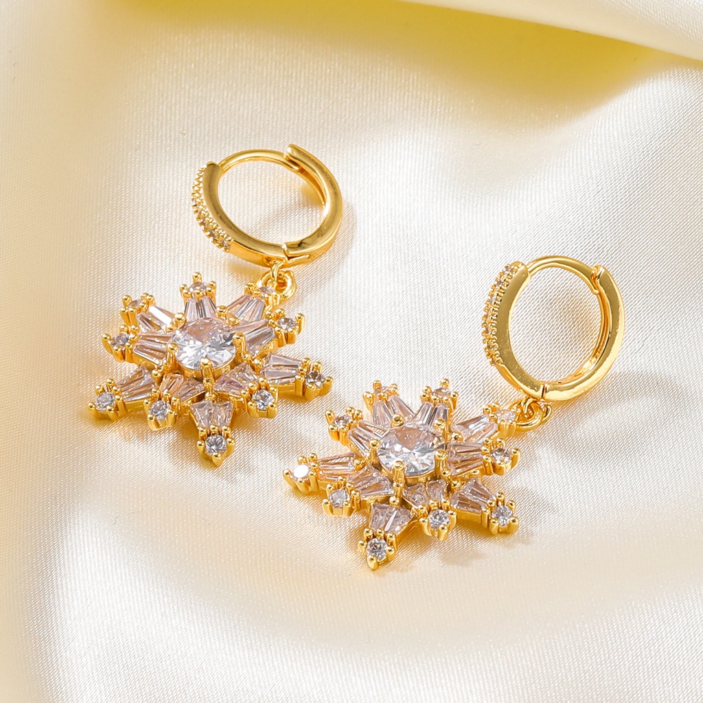 Khuyên Tai Thép Titan Đính Đá zircon Thời Trang