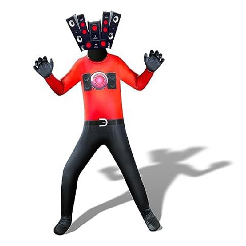 Skibidi Toilet Cosplay Costume Game Speaker Man Tv Man Camco