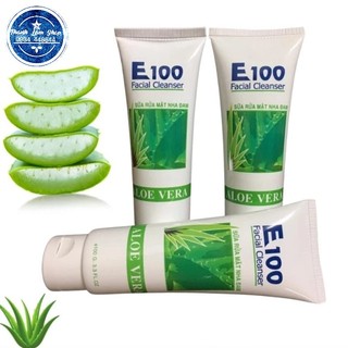 Sửa rửa mặt trắng sáng da ngừa mụn E100 nha đam 100g
