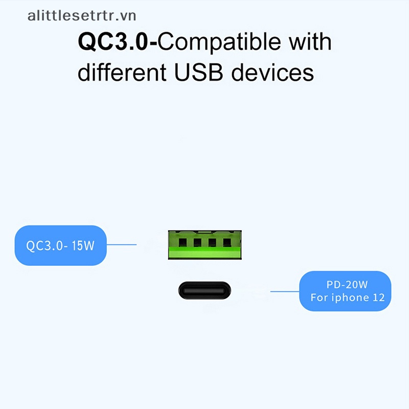 Bộ Sạc Nhanh usb 3.0 Loại C alittlesetrtr pd 20w Cho Điện Thoại vn