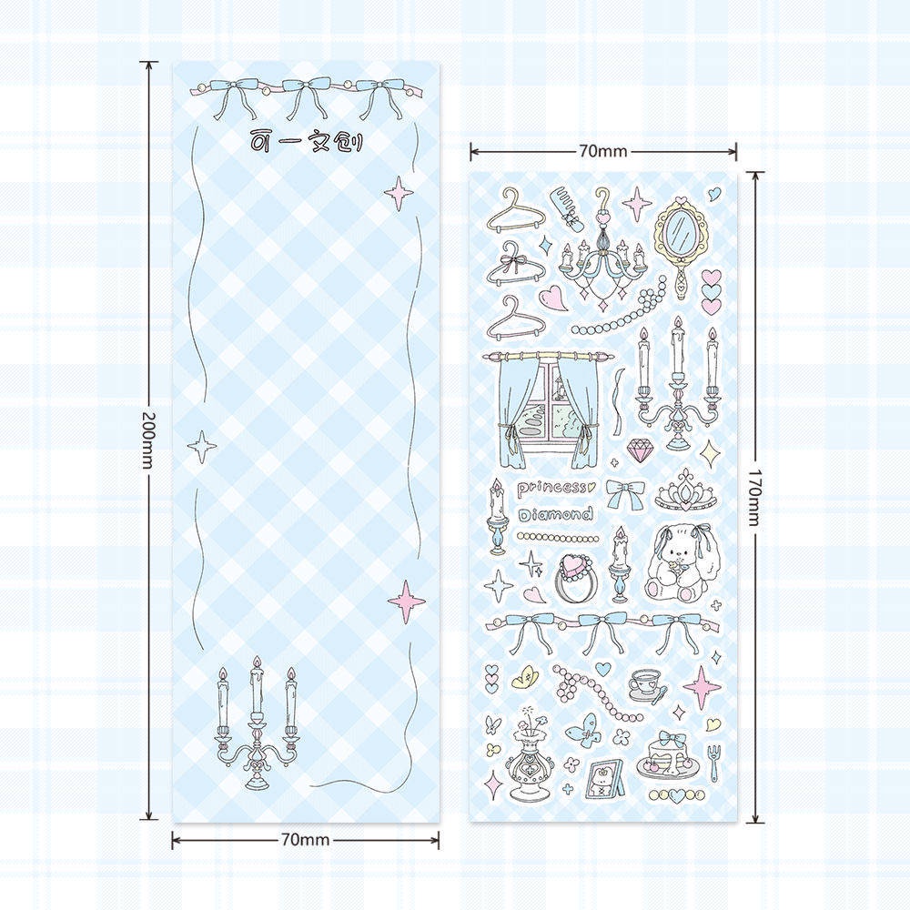 Nhãn Dán Trang Trí Sổ Tay Hình Công Chúa Dễ Thương diy