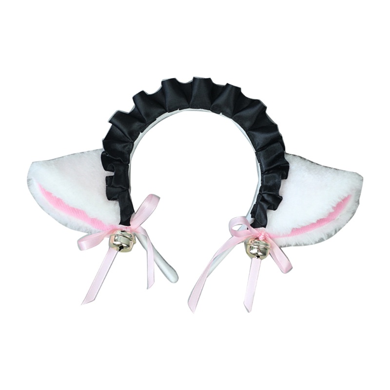 Băng Đô Cài Tóc Tai Mèo Phối Lông Hóa Trang Nhân Vật Truyện Tranh Cho Nữ