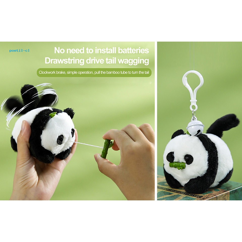 Poetil Đồ Chơi Gấu Trúc Nhồi Bông Chạy Pin Không Dùng Pin Có Chuông Dễ Thương Mới Lạ Cho Bé Trai Mẫu Giáo