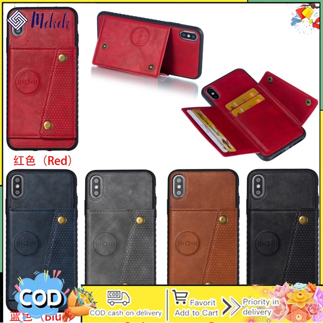 Bao Da Điện Thoại Có Ngăn Đựng Thẻ Thời Trang Cho iphone xs max 6.5 inch