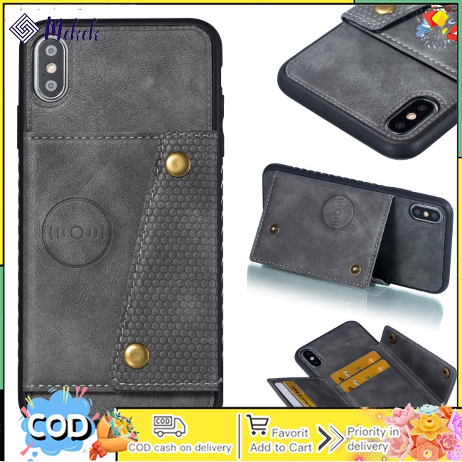 Bao Da Điện Thoại Có Ngăn Đựng Thẻ Thời Trang Cho iphone xs max 6.5 inch
