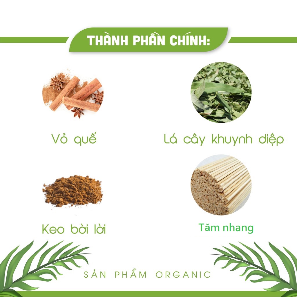 Nhang sạch hương Khuynh diệp, Hương Bài An An thơm phòng đuổi muỗi