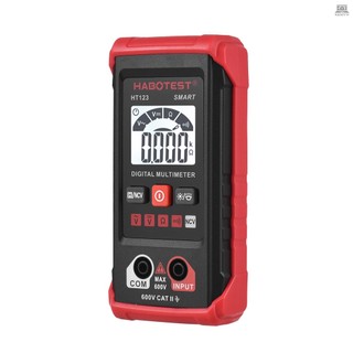 HABOTEST HT123 Digital Multimeter Auto Range Multi-meter 2,000 Counts True RMS Measuring AC/DC Voltage Resistance NCV Test with LCD Backlight Flashlight Data Hold