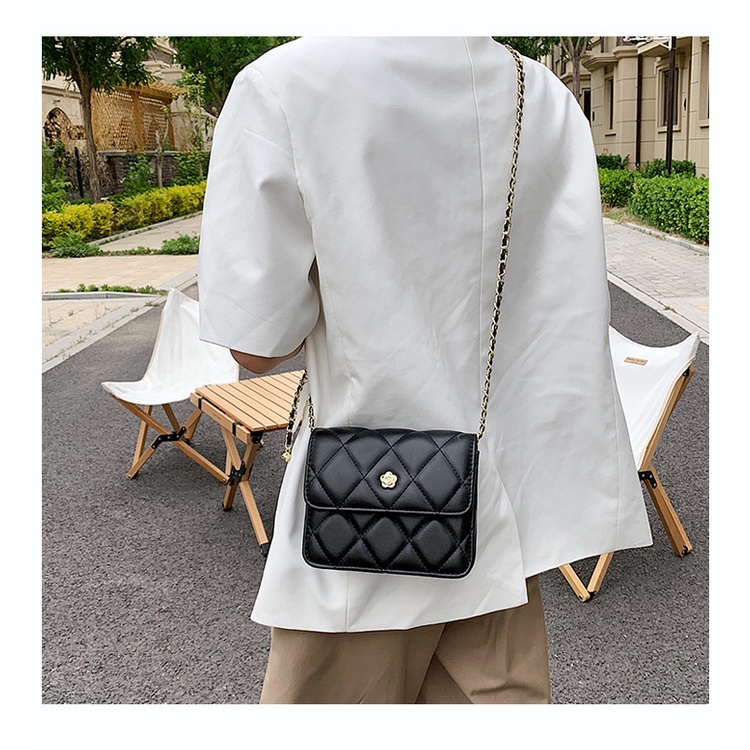 Túi Đeo Chéo mini Hình Vuông Họa Tiết Hình Thoi Thời Trang 2022 Mới Cho Nữ