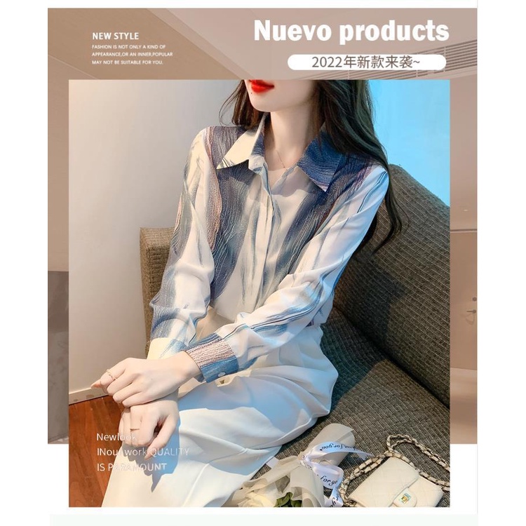 Áo Sơ Mi chiffon Tay Dài Thời Trang Mùa Thu 2023 Thiết Kế Cao Cấp Dành Cho Bạn Nữ