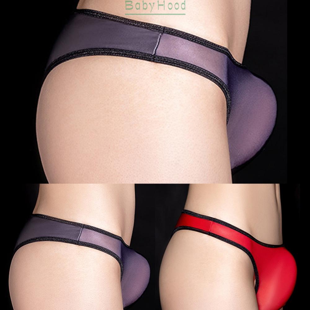 Mens Low Rise Bikini Briefs Underwear Sexy Shiny Oily Panties Thongs Swimwear#BBHOOD