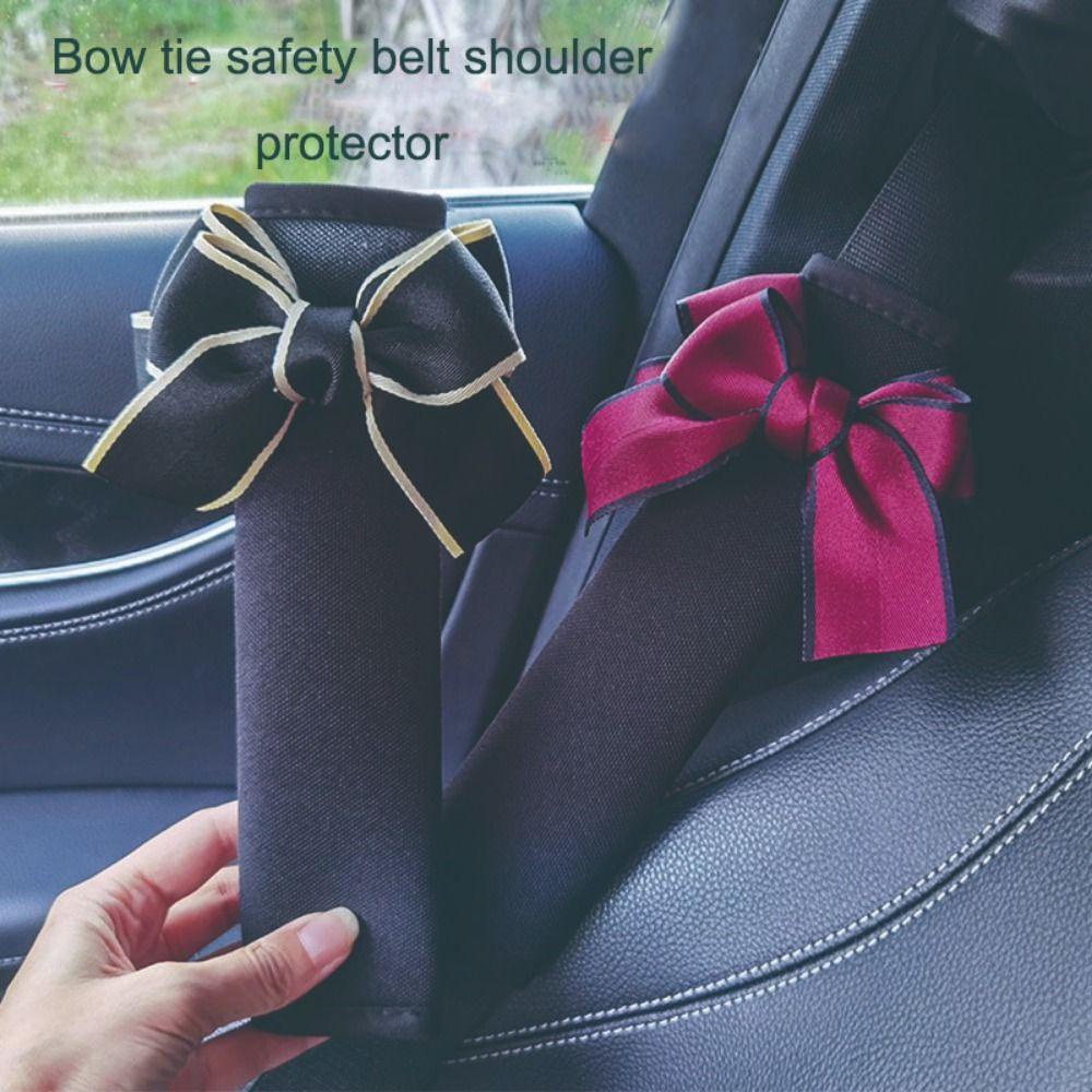 Bernardo Set 2 Vỏ Bọc Dây Thắt An Toàn Xe Hơi Hình Nơ Bằng Nhung Có Thể Tháo Rời
