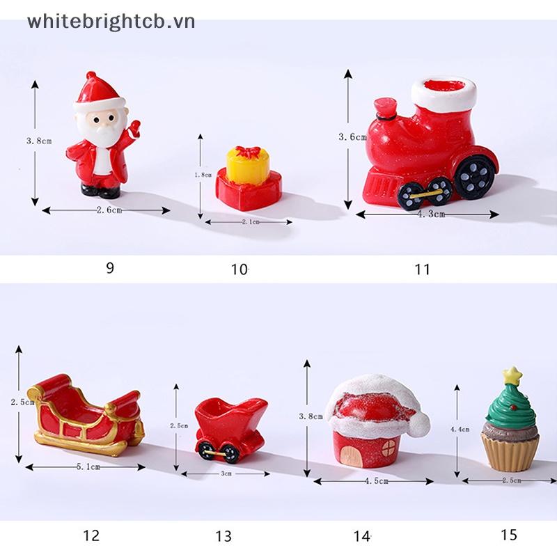 Mô Hình Ông Già Noel Bằng Nhựa resin Dễ Thương Trang Trí Giáng Sinh 2023