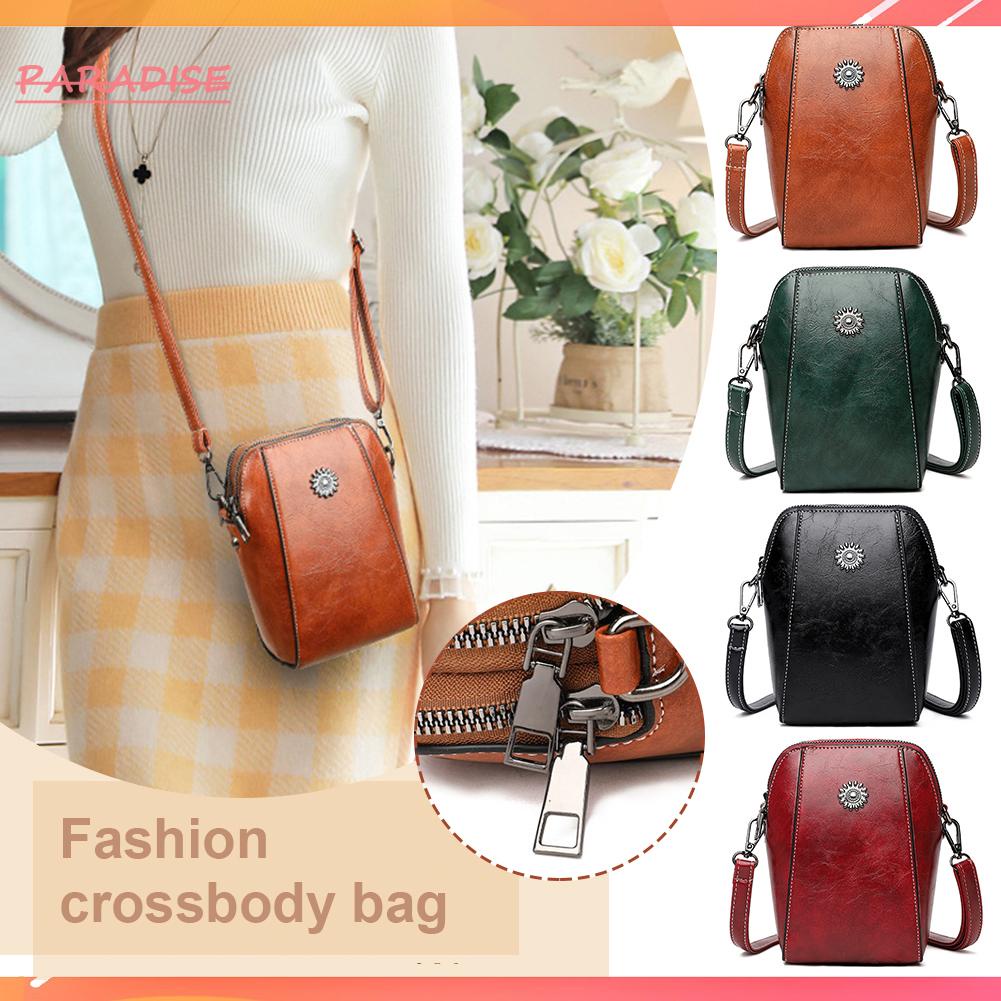 Túi Da Đeo Chéo Đựng Điện Thoại / Tiền Xu 1.vn Chống Thấm Nước Dễ Phối Đồ Cho Nữ