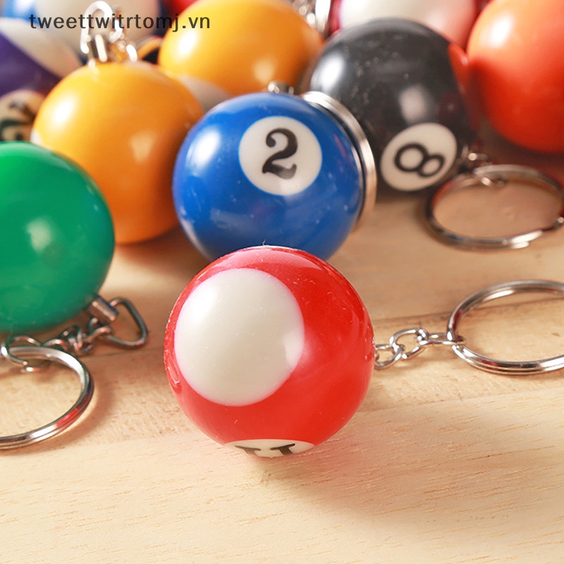 Móc Chìa Khóa 32mm Hình Bóng Bida Bằng Nhựa resin Sáng Tạo