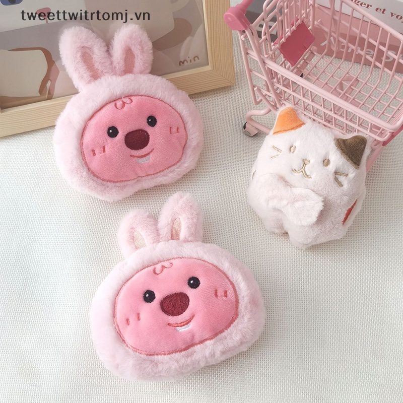 Móc Khóa Hình Búp Bê Nhồi Bông tomj Màu Hồng Dễ Thương