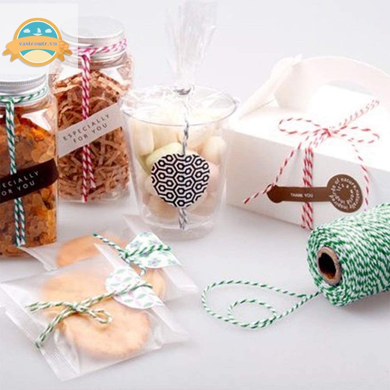Cuộn Dây cotton 100m Dùng Gói Quà Giáng Sinh diy