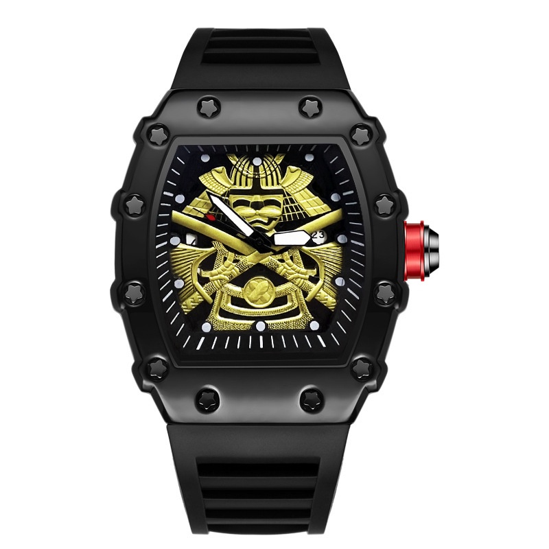 Novicta Đồng Hồ Thể Thao samurai Phản Quang Chống Thấm Nước Dây silicone Cho Nam