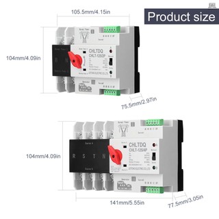 Compact Automatic Transfer Switch Electrical Selector Switches Dual Power Switch Solar Power Rail Type Household Power Transfer Switch