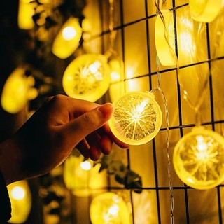 10 LED Lemon Chips Chandelier Strip/Phòng trang trí đẹp Fairy Fairy Light String/Pin Powered Giáng sinh Wedding Chuỗi ánh sáng sinh nhật