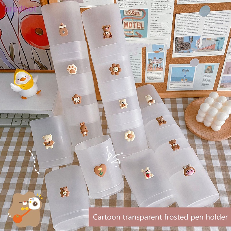 Hộp Đựng Bút Để Bàn Màu Nhám Dễ Thương Tiện Dụng Cho Trường Học / Văn Phòng Mới