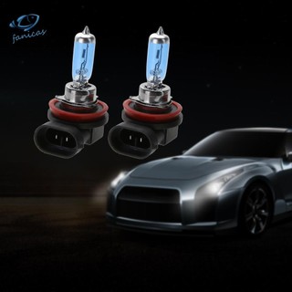Bộ 2 bóng đèn halogen h11 12v 55w ánh sáng xanh cho đèn pha xe hơi