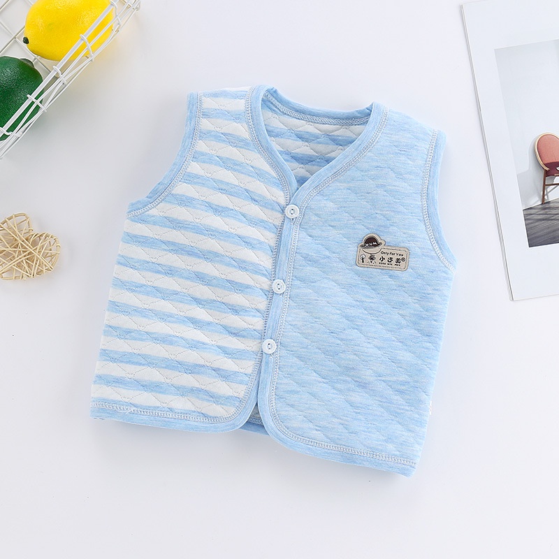 Áo Khoác cotton Dày Không Tay Giữ Ấm Mùa Đông Cho Bé