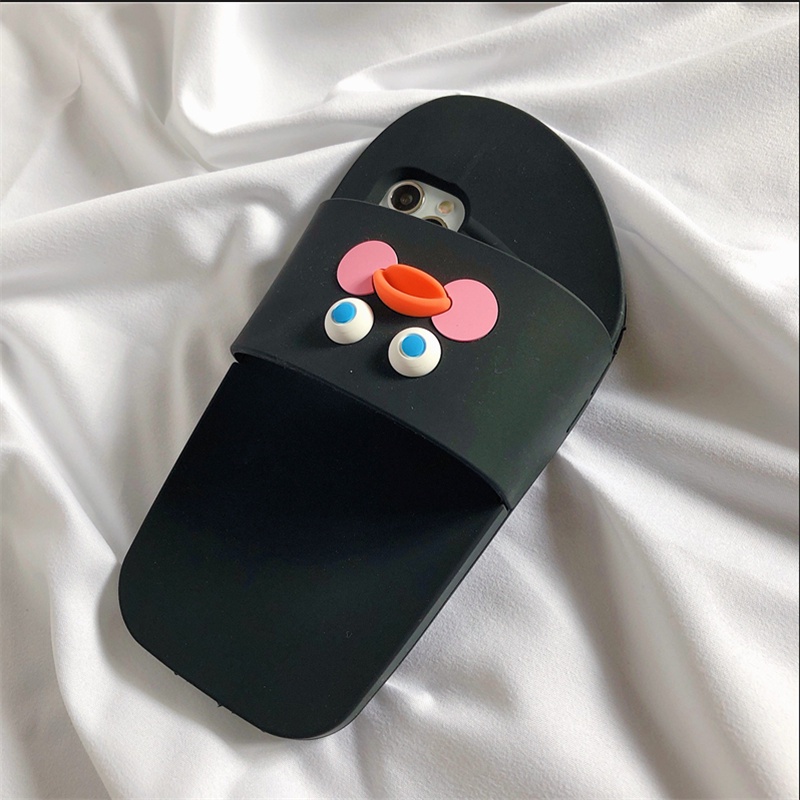 Ôp Điện Thoại Silicon Dẻo Hình Dép Tông Hoạt Hình 3d Cho iphone 14 13 12 11 pro max x xs max xr 7 8 6 6s plus Ốp