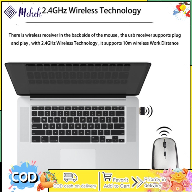Mekek Chuột không dây 2.4g usb 2.0 Siêu Mỏng