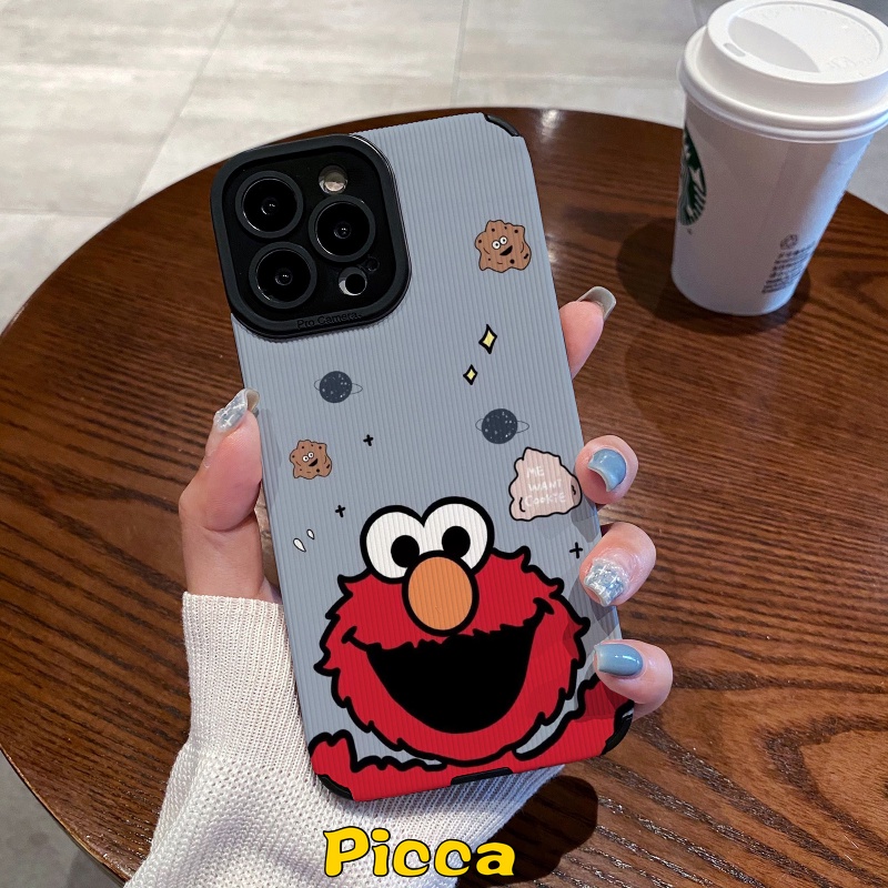 Bao Da Điện Thoại Hình sesame street Cho iphone 13 12 xr 11 14 pro max x 7 8plus 7 xs max Ốp