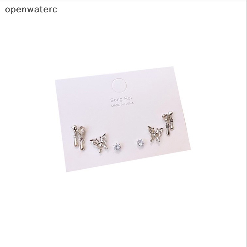 Set 6 Khuyên Tai Tròn Màu Bạc Phong Cách vintage Hàn Quốc Thời Trang Cho Nữ y2k vn