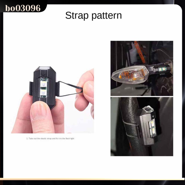 Bo Đèn led Nhấp Nháy Cảnh Báo Gắn Đuôi Xe Máy Có Thể Sạc Lại