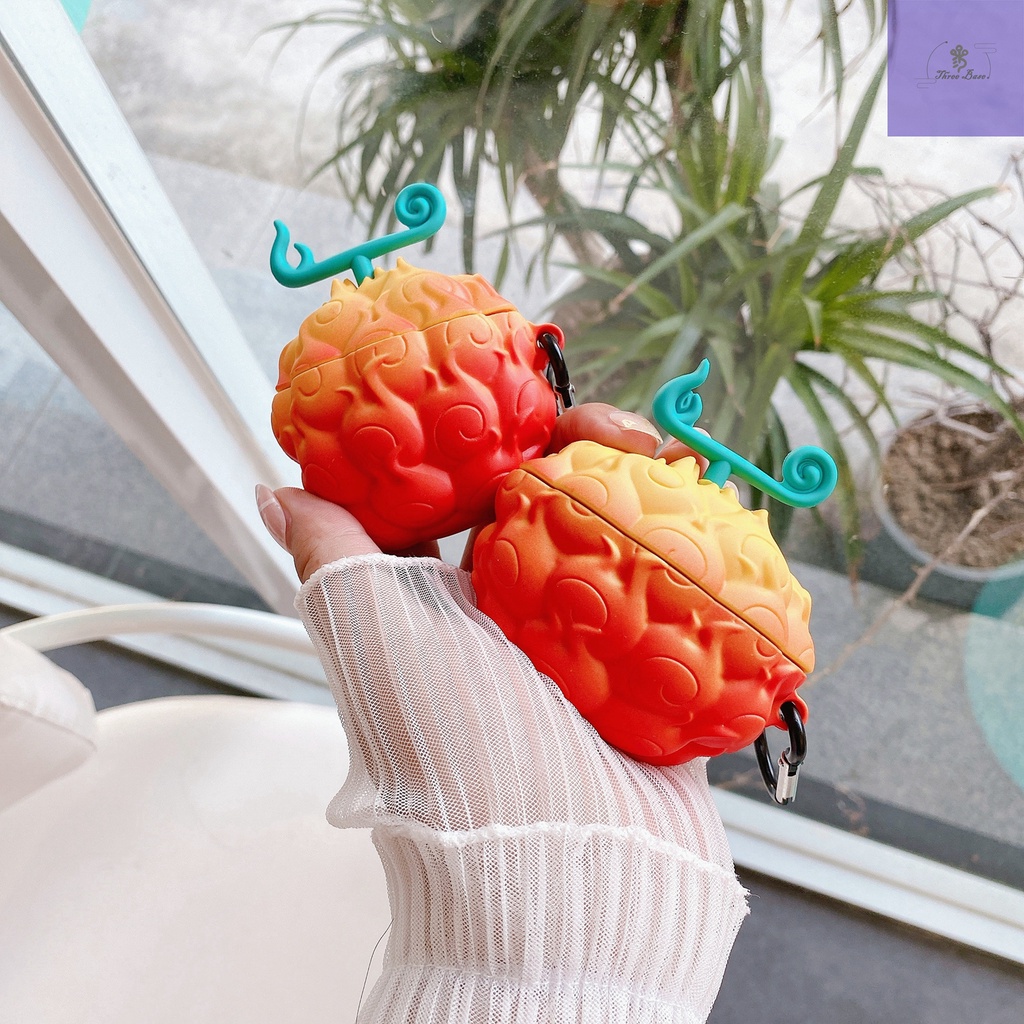 Vỏ Mềm Cho AirPods Hoạt Hình One Piece Luffy Ace Mera-mera Fruit Vỏ Mềm Freebuds 4i Vỏ AirPods Di Động Pro Cho Tai Nghe Bluetooth Không Dây Apple Homelove